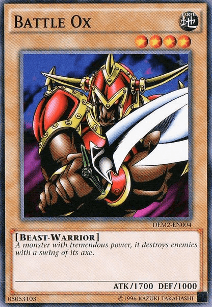 Beast-Warrior, Common, Demo Deck 2015, Earth, Normal Monster, Unlimited Battle Ox [DEM2-EN004] Common - Trading Card World