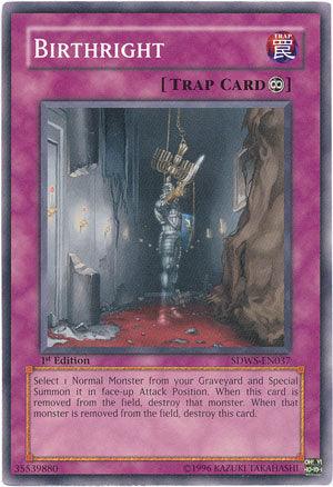 1st Edition, Common, Continuous Trap, Structure Deck: Warriors' Strike, Trap Birthright [SDWS-EN037] Common - Trading Card World