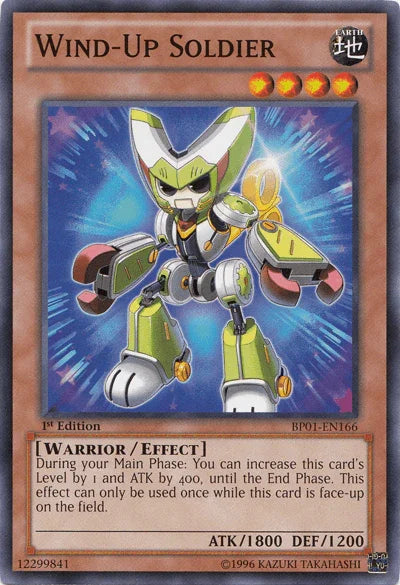 1st Edition, Battle Pack: Epic Dawn, Common, Earth, Effect Monster, Unlimited, Warrior Wind-Up Soldier [BP01-EN166] Common - Trading Card World