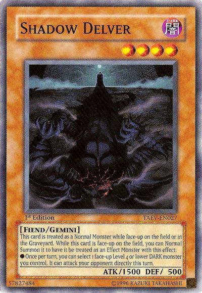 1st Edition, Common, Dark, Fiend, Gemini Monster, Tactical Evolution, Unlimited Shadow Delver [TAEV-EN027] Common - Trading Card World
