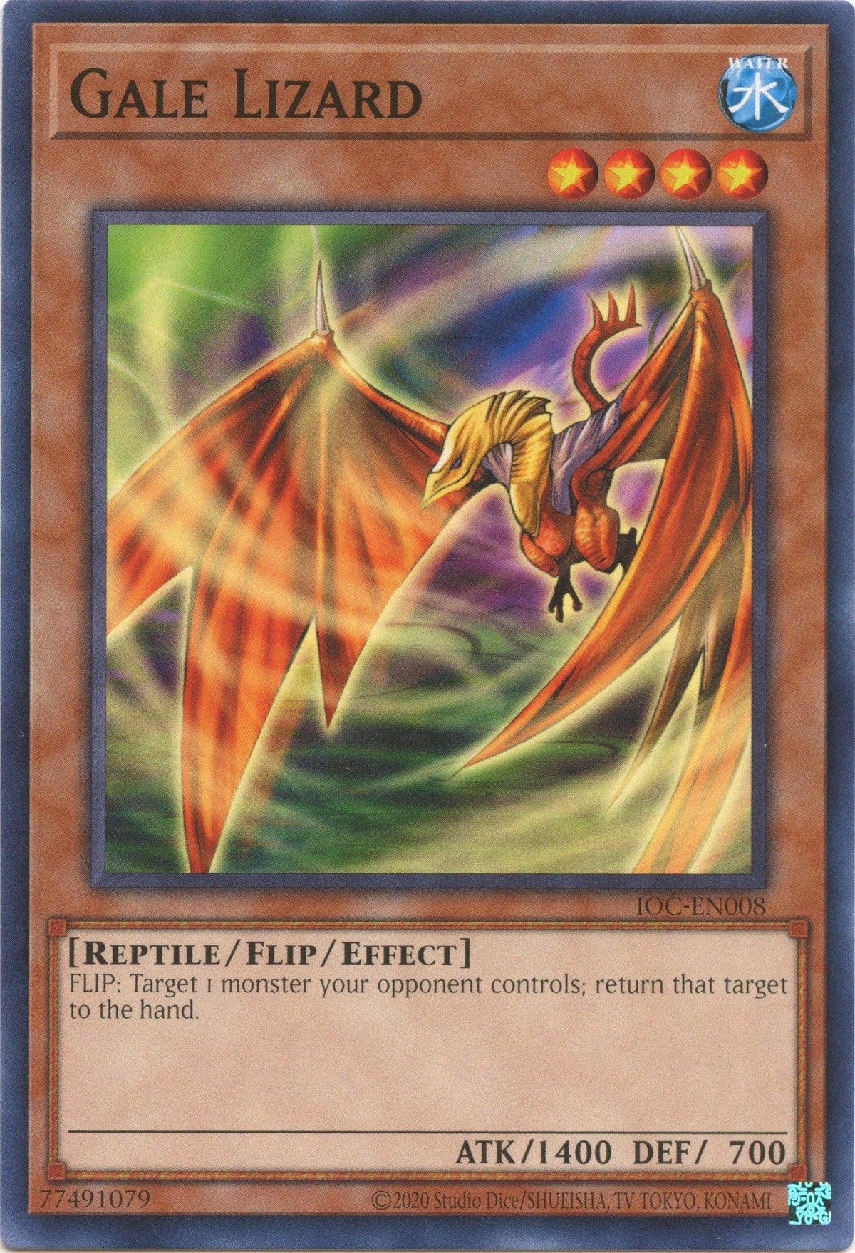 Common, Effect Monster, Invasion of Chaos (25th Anniversary Edition), Reptile, Unlimited, Water Gale Lizard (25th Anniversary) [IOC-EN008] Common - Trading Card World