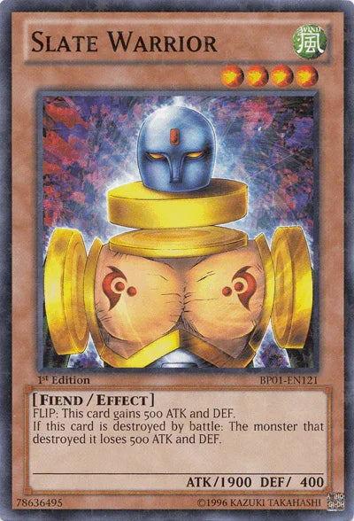 1st Edition, Battle Pack: Epic Dawn, Effect Monster, Fiend, Starfoil Rare, Unlimited, Wind Slate Warrior [BP01-EN121] Starfoil Rare - Trading Card World