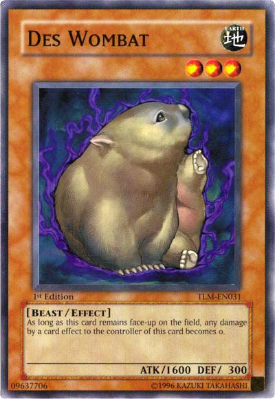 1st Edition, Beast, Common, Earth, Effect Monster, The Lost Millennium, Unlimited Des Wombat [TLM-EN031] Common - Trading Card World