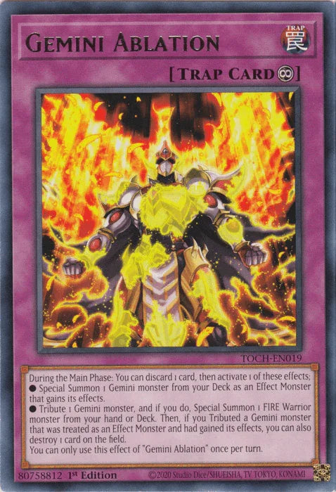 1st Edition, Continuous Trap, Rare, Toon Chaos, Trap, Unlimited Gemini Ablation [TOCH-EN019] Rare - Trading Card World