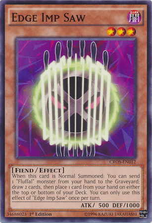1st Edition, Common, Crossed Souls, Dark, Effect Monster, Fiend, Unlimited Edge Imp Saw [CROS-EN012] Common - Trading Card World