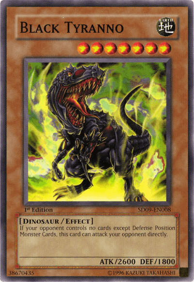 1st Edition, Common, Dinosaur, Earth, Effect Monster, Structure Deck: Dinosaur's Rage Black Tyranno [SD09-EN008] Common - Trading Card World