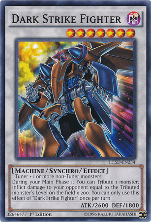 1st Edition, Common, Dark, Legendary Collection 5D's, Machine, Synchro/Effect Monster Dark Strike Fighter [LC5D-EN234] Common - Trading Card World