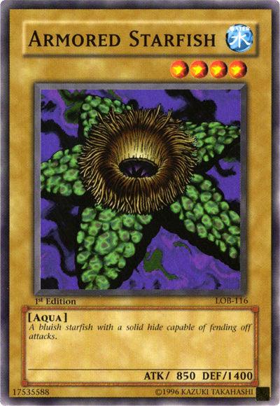 1st Edition, Aqua, Common, Normal Monster, The Legend of Blue Eyes White Dragon, Unlimited, Water Armored Starfish [LOB-116] Common - Trading Card World