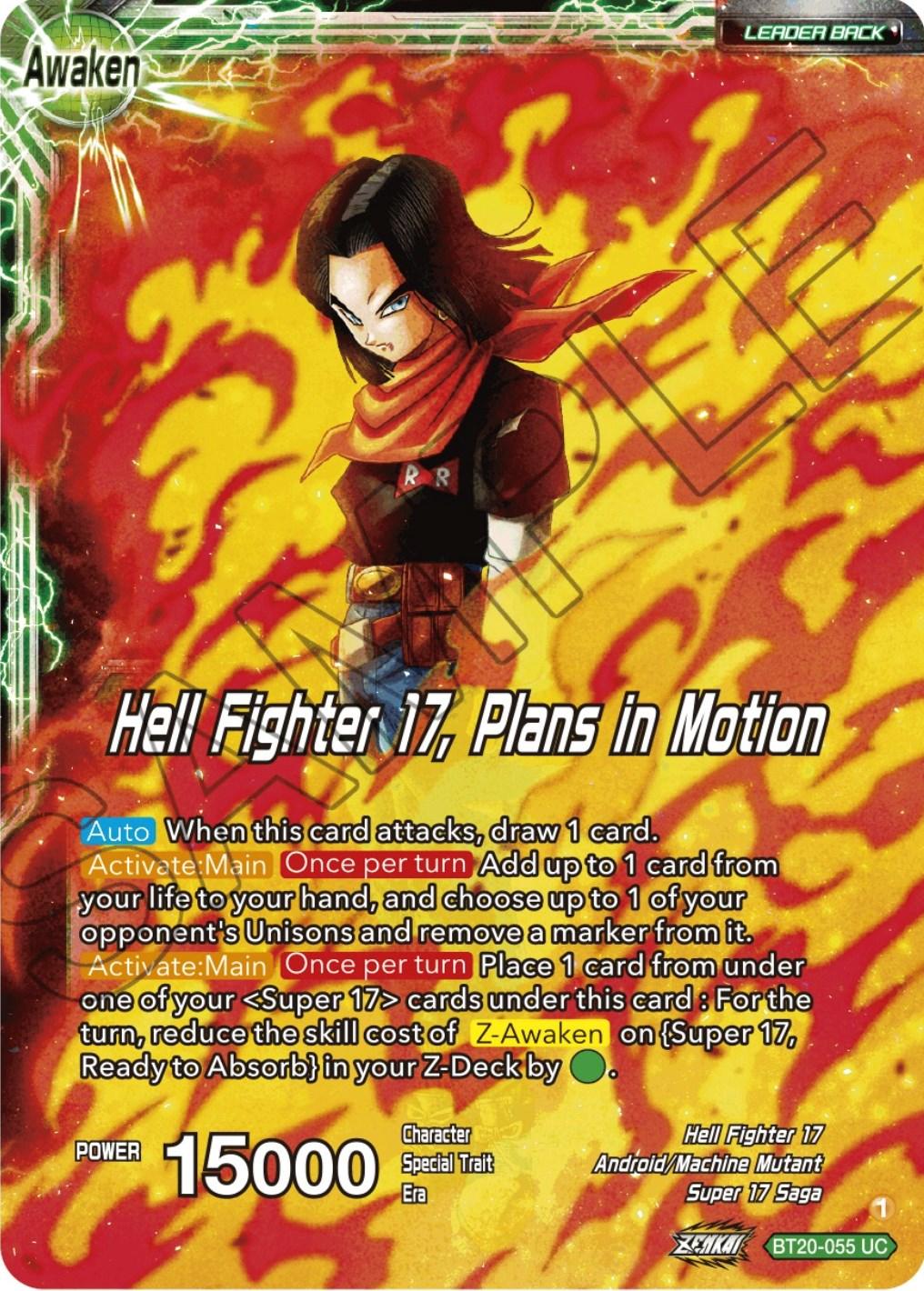 Android 20/Dr. Myuu/ Hell Fighter 17, Android/Machine Mutant, BT20-055, Green, Leader, Normal, Parallel Foil, Power Absorbed, Super 17 Saga, Uncommon Android 20 & Dr. Myuu // Hell Fighter 17, Plans in Motion (BT20-055) [Power Absorbed] - Trading Card World