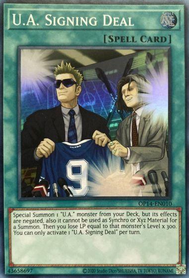 Normal Spell, OTS Tournament Pack 14, Spell, Super Rare, Unlimited U.A. Signing Deal [OP14-EN010] Super Rare - Trading Card World