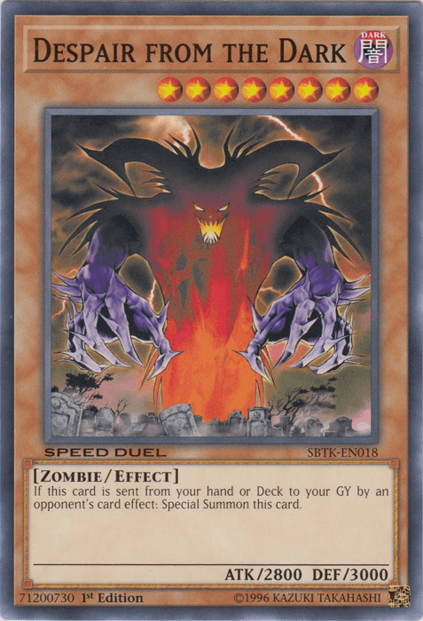 1st Edition, Common, Dark, Effect Monster, Speed Duel: Trials of the Kingdom, Zombie Despair from the Dark [SBTK-EN018] Common - Trading Card World