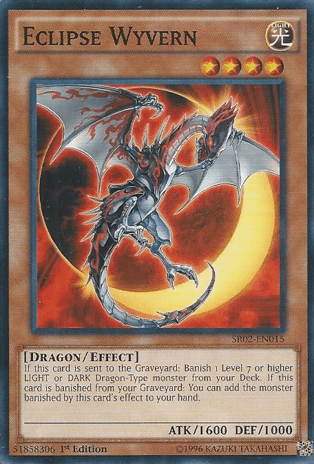1st Edition, Common, Dragon, Effect Monster, Light, Structure Deck: Rise of the True Dragons Eclipse Wyvern [SR02-EN015] Common - Trading Card World