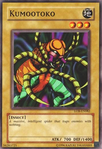Common, Earth, Insect, Normal Monster, The Legend of Blue Eyes White Dragon, Unlimited Kumootoko [LOB-EN082] Common - Trading Card World