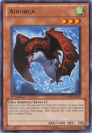 1st Edition, Effect Monster, Generation Force, Rare, Sea Serpent, Unlimited, Wind Airorca [GENF-EN021] Rare - Trading Card World