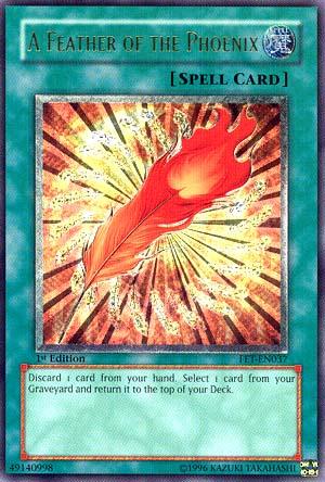1st Edition, Flaming Eternity, Normal Spell, Spell, Ultimate Rare, Unlimited A Feather of the Phoenix [FET-EN037] Ultimate Rare - Trading Card World