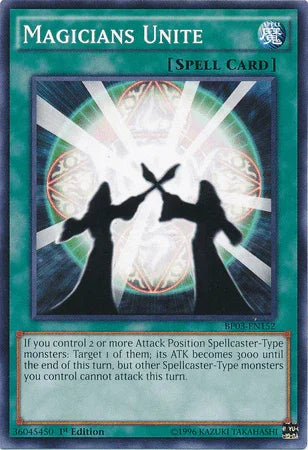 1st Edition, Battle Pack 3: Monster League, Common, Normal Spell, Spell Magicians Unite [BP03-EN152] Common - Trading Card World