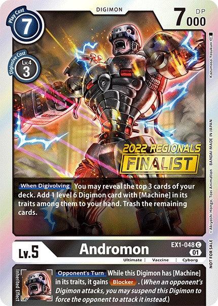 Black, Classic Collection Promos, Common, Cyborg, Digimon, EX1-048, Ultimate, Vaccine Andromon [EX1-048] (2022 Championship Online Regional) (Online Finalist) [Classic Collection Promos] - Trading Card World