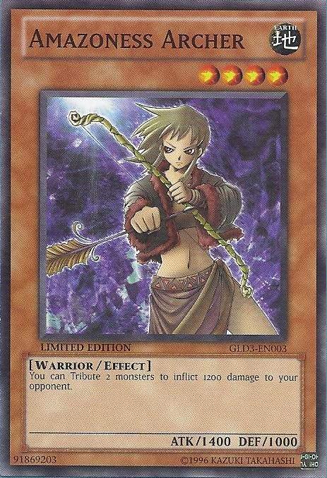 Common, Earth, Effect Monster, Gold Series 3, Limited, Warrior Amazoness Archer [GLD3-EN003] Common - Trading Card World
