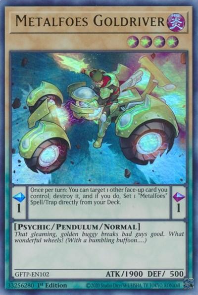 1st Edition, Fire, Ghosts from the Past, Pendulum Monster, Psychic, Ultra Rare Metalfoes Goldriver [GFTP-EN102] Ultra Rare - Trading Card World