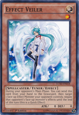 1st Edition, Common, Legendary Collection 5D's, Light, Spellcaster, Tuner/Effect Monster Effect Veiler [LC5D-EN018] Common - Trading Card World