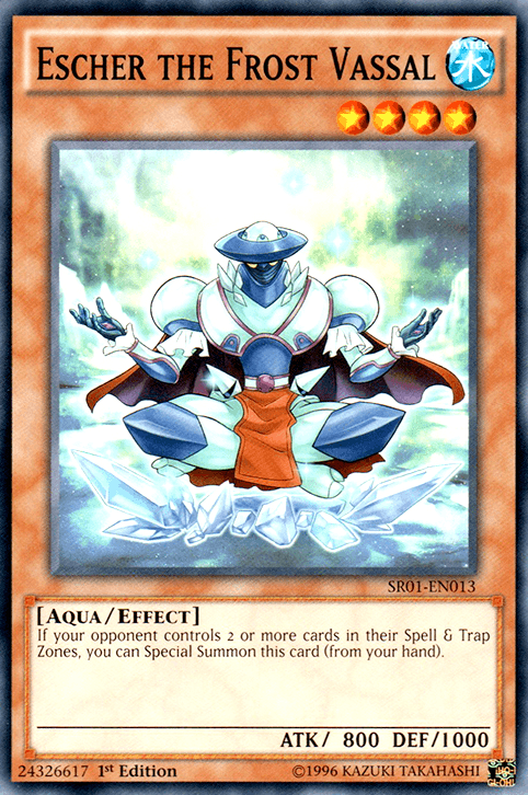 1st Edition, Aqua, Common, Effect Monster, Structure Deck: Emperor of Darkness, Unlimited, Water Escher the Frost Vassal [SR01-EN013] Common - Trading Card World