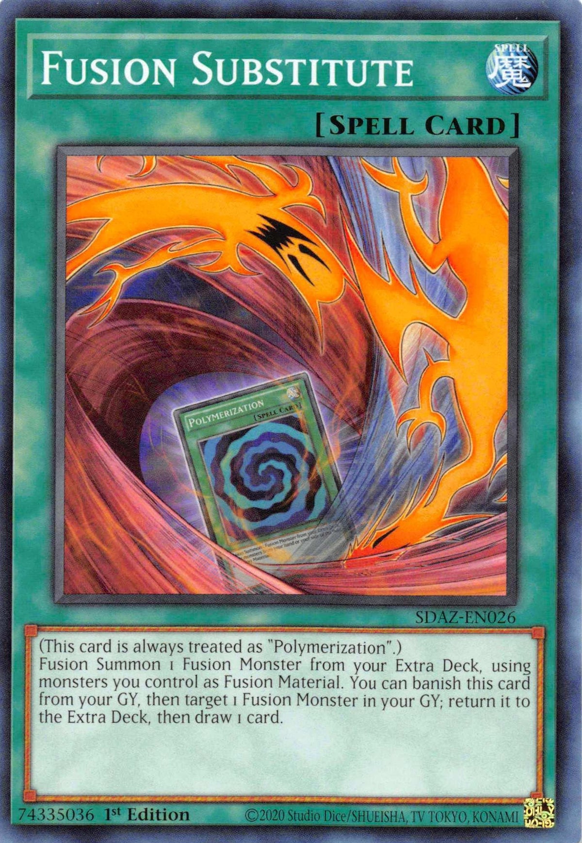 1st Edition, Common, Normal Spell, Spell, Structure Deck: Albaz Strike Fusion Substitute [SDAZ-EN026] Common - Trading Card World