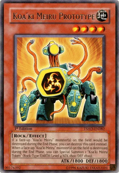 1st Edition, Earth, Effect Monster, Rare, Rock, The Shining Darkness, Unlimited Koa'ki Meiru Prototype [TSHD-EN082] Rare - Trading Card World