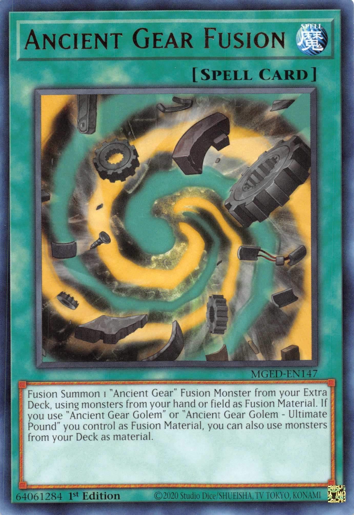 1st Edition, Maximum Gold: El Dorado, Normal Spell, Rare, Spell Ancient Gear Fusion [MGED-EN147] Rare - Trading Card World