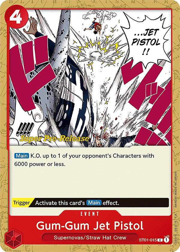 Common, Event, Starter Decks, Straw Hat Crew, Super Pre-Release Starter Deck: Straw Hat Crew, Supernovas Gum-Gum Jet Pistol [Super Pre-Release Starter Deck: Straw Hat Crew] - Trading Card World