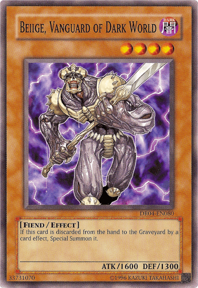 Common, Dark, Dark Revelation Volume 4, Effect Monster, Fiend, Unlimited Beiige, Vanguard of Dark World [DR04-EN080] Common - Trading Card World