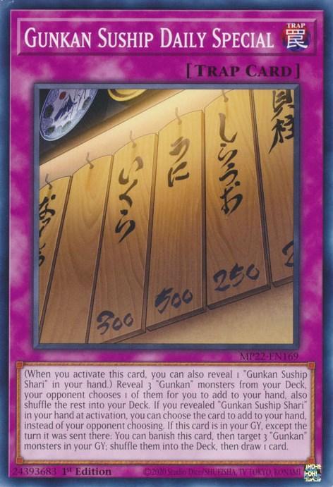 1st Edition, 2022 Tin of the Pharaoh's Gods, Common, Normal Trap, Trap Gunkan Suship Daily Special [MP22-EN169] Common - Trading Card World