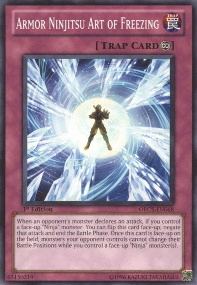 1st Edition, Common, Continuous Trap, Order of Chaos, Trap, Unlimited Armor Ninjitsu Art of Freezing [ORCS-EN068] Common - Trading Card World