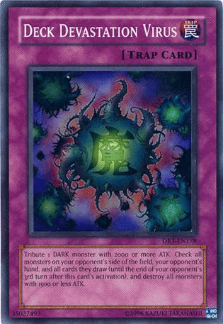 Dark Revelation Volume 3, Normal Trap, Super Rare, Trap, Unlimited Deck Devastation Virus [DR3-EN178] Super Rare - Trading Card World