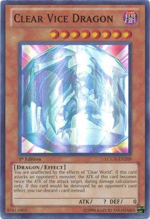 1st Edition, Dark, Dragon, Effect Monster, Legendary Collection 2, Super Rare, Unlimited Clear Vice Dragon [LCGX-EN209] Super Rare - Trading Card World