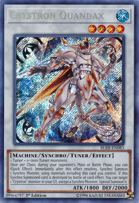 1st Edition, Battles of Legend: Relentless Revenge, Machine, Secret Rare, Synchro/Tuner/Effect Monster, Water Crystron Quandax [BLRR-EN083] Secret Rare - Trading Card World