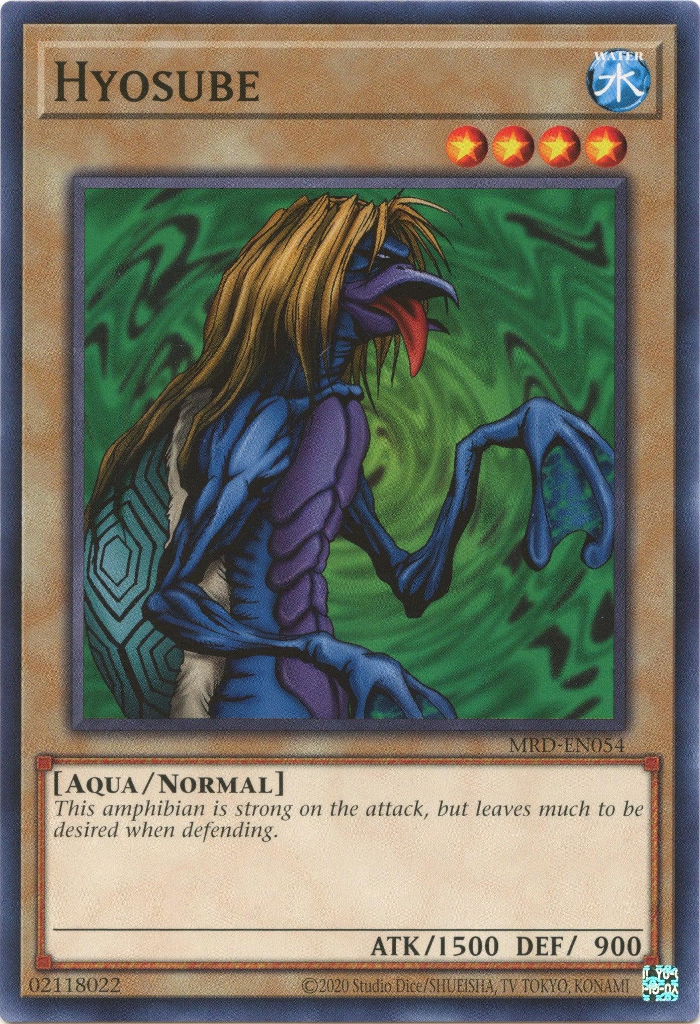 Aqua, Common, Metal Raiders (25th Anniversary Edition), Normal Monster, Unlimited, Water Hyosube (25th Anniversary) [MRD-EN054] Common - Trading Card World