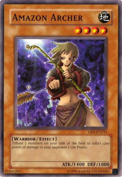 Common, Dark Beginning 1, Earth, Effect Monster, Unlimited, Warrior Amazon Archer [DB1-EN233] Common - Trading Card World