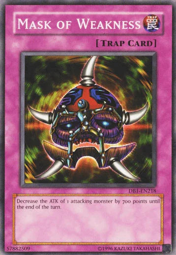 Common, Dark Beginning 1, Normal Trap, Trap, Unlimited Mask of Weakness [DB1-EN218] Common - Trading Card World
