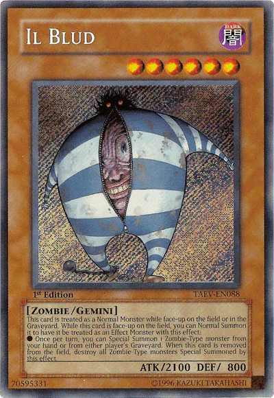 1st Edition, Dark, Gemini Monster, Secret Rare, Tactical Evolution, Unlimited, Zombie Il Blud [TAEV-EN088] Secret Rare - Trading Card World