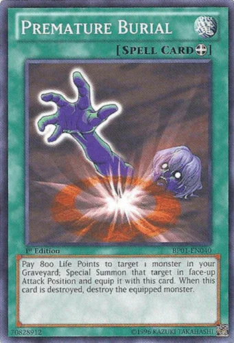 1st Edition, Battle Pack: Epic Dawn, Equip Spell, Spell, Starfoil Rare, Unlimited Premature Burial [BP01-EN040] Starfoil Rare - Trading Card World