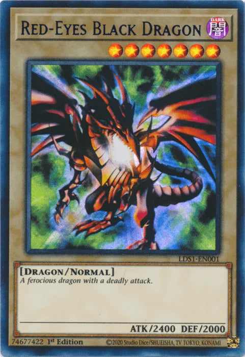 1st Edition, Dark, Dragon, Legendary Duelists: Season 1, Normal Monster, Ultra Rare Red-Eyes Black Dragon (Blue) [LDS1-EN001] Ultra Rare - Trading Card World