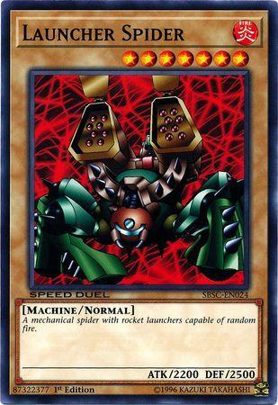 1st Edition, Common, Fire, Machine, Normal Monster, Speed Duel: Scars of Battle Launcher Spider [SBSC-EN024] Common - Trading Card World