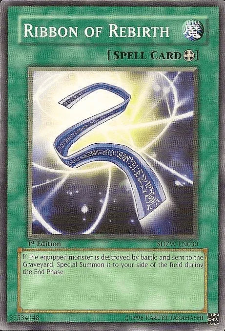 1st Edition, Common, Equip Spell, Spell, Structure Deck: Zombie World Ribbon of Rebirth [SDZW-EN030] Common - Trading Card World