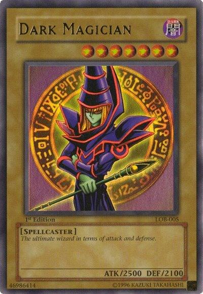 1st Edition, Dark, Normal Monster, Spellcaster, The Legend of Blue Eyes White Dragon, Ultra Rare, Unlimited Dark Magician [LOB-005] Ultra Rare - Trading Card World