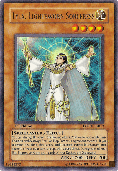 1st Edition, Effect Monster, Light, Light of Destruction, Spellcaster, Ultra Rare, Unlimited Lyla, Lightsworn Sorceress [LODT-EN019] Ultra Rare - Trading Card World