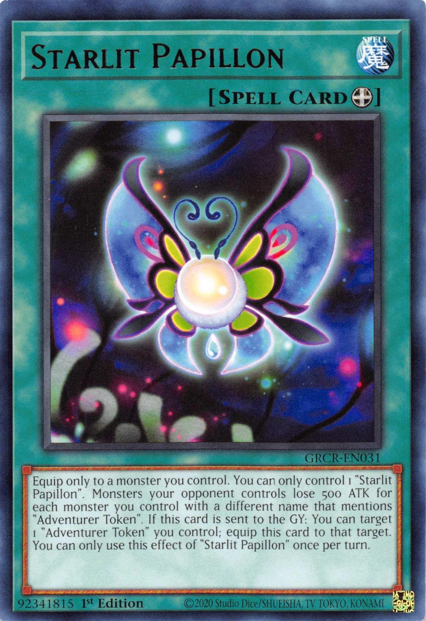 1st Edition, Equip Spell, Rare, Spell, The Grand Creators Starlit Papillon [GRCR-EN031] Rare - Trading Card World