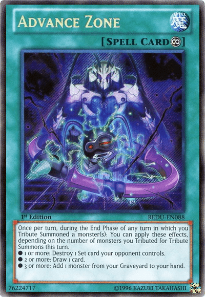 1st Edition, Continuous Spell, Return of the Duelist, Secret Rare, Spell, Unlimited Advance Zone [REDU-EN088] Secret Rare - Trading Card World