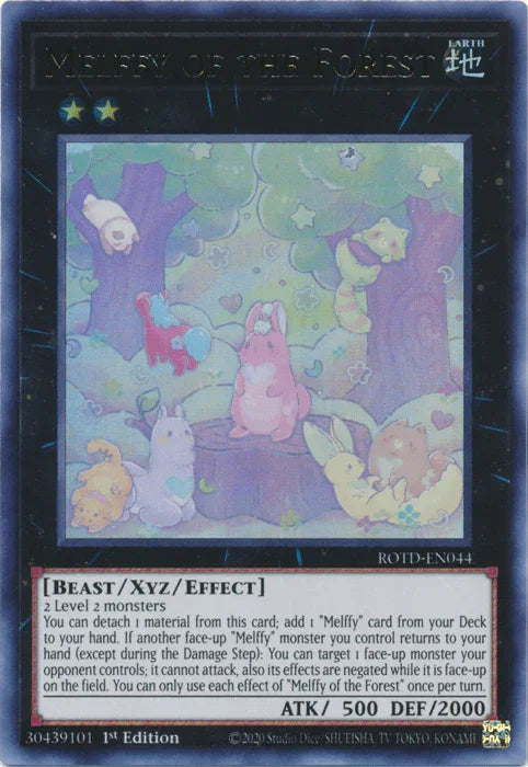 1st Edition, Beast, Earth, Rise of the Duelist, Ultra Rare, Xyz/Effect Monster Melffy of the Forest [ROTD-EN044] Ultra Rare - Trading Card World