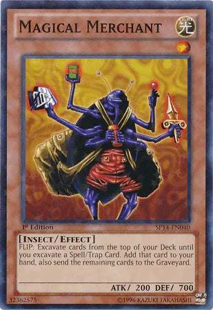 1st Edition, Effect Monster, Insect, Light, Star Pack 2014, Starfoil Rare Magical Merchant [SP14-EN040] Starfoil Rare - Trading Card World