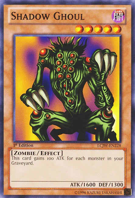 1st Edition, Common, Dark, Effect Monster, Legendary Collection 4: Joey's World, Zombie Shadow Ghoul [LCJW-EN228] Common - Trading Card World